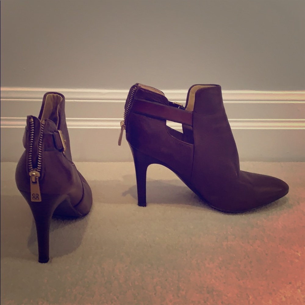 Authentic Coach Brown Leather Booties